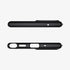 ACS01392 - Galaxy Note 20 Ultra Liquid Air Case in matte black showing the back